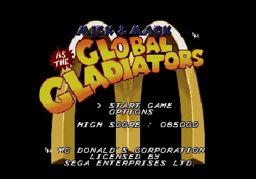 Global Gladiators (Europe) screen shot title